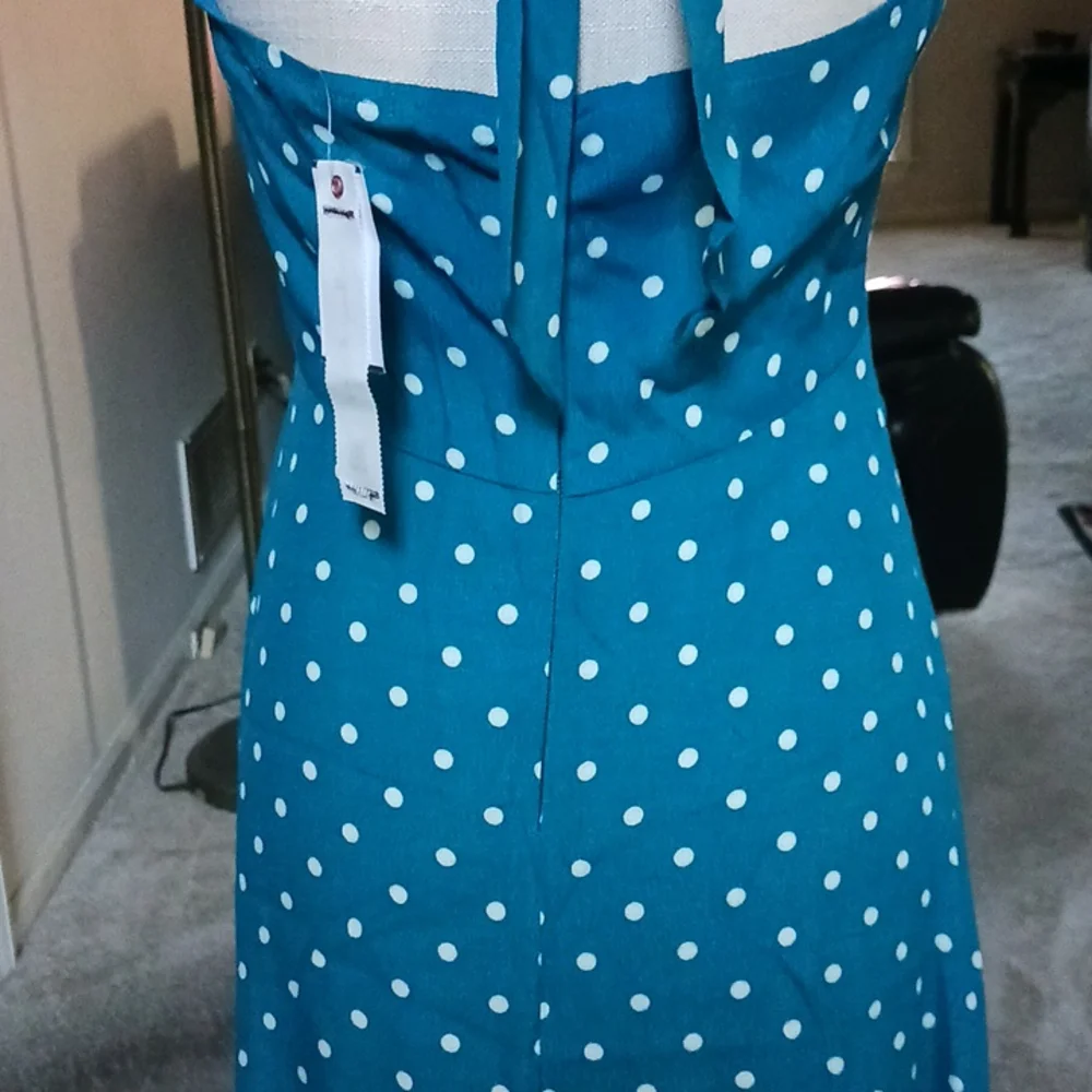 NWT MAXI SUNDRESS TEAL XS/S - Picture 7 of 14